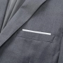 YFFUSHI Мъжко сако Slim Fit с папионка и 1 копче, класическо леко сако, сиво, XL, снимка 5
