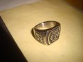 БЛАГОРОДНА СТОМАНА МОДЕН ОРНАМЕНТИРАН НОВ СТИЛЕН АРТ ПРЪСТЕН МАРКИРАНА СТОМАНА 7396, снимка 1
