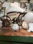 Старинен бронзов полилей с оригинални стъкла, снимка 8