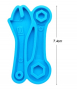 2 бр гаечен ключ инструменти силиконов молд форма за декорация фондан смола ключодържател , снимка 2