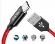 GIANAC USB C кабел, найлоновa oплетка, кабел за бързо зареждане​, снимка 1 - USB кабели - 40199172