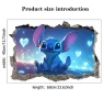 Стич Stitch небе сърца стикер лепенка за стена детска стая самозалепващ, снимка 2