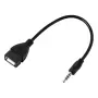 Преходен кабел 3.5 mm AUX към USB 21 cm, снимка 1