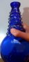 Синя стъклена ваза, снимка 4