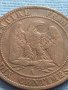 Рядка монета 10 сантима 1853г. Франция Наполеон трети за КОЛЕКЦИЯ 30208, снимка 4