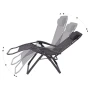 Шезлонг KraftWorld Lagos – Сгъваем, метален, с подлакътници и поставка, снимка 7