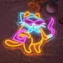 Нова Неонова табела котка LED USB светлина за декорация стена стая дом, снимка 4