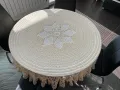 Покривка за маса ръчна изработка-диаметър 140 см., снимка 3
