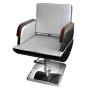 Фризьорски стол в сребристо и черно M3926, снимка 1 - Фризьорски столове - 41594908