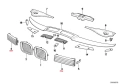 BMW E31 Предна Решетка Въздуховод - 51131940907 / 51131940908, снимка 2