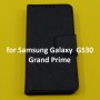 калъф за Samsung Galaxy Grand Pime G530 страничен със силикон и закопчаване черен