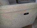 Комплект светло сиви дивани от плат две тройки, снимка 3