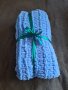 Ръчно плетено меко бебешко одеало от мерино вълна - 90 х 90 размер, снимка 3