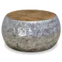 Маса за кафе, алуминий, тиково дърво, 60х60х30 см, снимка 1