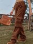 Модни дамски карго дънки с еластична талия в американски стил, 4цвята, снимка 3