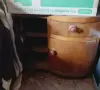 Подарявам 2 броя дървени ретро нощни шкафчета, ляво и дясно, снимка 3