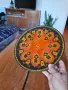 Стара декоративна дървена паница,поднос, снимка 3