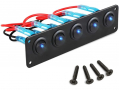 5-групови сини LED единични светлинни превключватели, могат да управляват електрическото оборудване , снимка 1 - Аксесоари и консумативи - 36296618