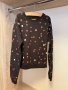 Кафява блузка на точки, размер S, снимка 1 - Блузи с дълъг ръкав и пуловери - 44481722