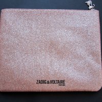Zadig & Voltaire клъч розово златист брокат, снимка 1 - Чанти - 42261950