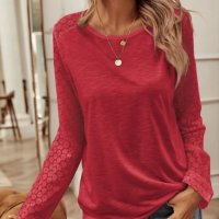 Нова червена блуза S/EU36, снимка 2 - Блузи с дълъг ръкав и пуловери - 44166740