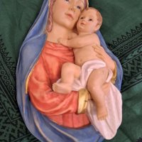 Италианско пано/барелеф,,Мадона с младенеца,,, снимка 7 - Антикварни и старинни предмети - 41759733