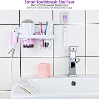 Нова стенна стойка държач за електрическа четка зъби със стерилизация, снимка 8 - Други стоки за дома - 40207088