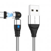 НОВО! 180°-360°-540° Магнитен кабел micro USB, Type C, 8-pin магнитно зарядно, снимка 3 - USB кабели - 33804624