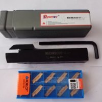 Комплект стругарски нож за рязане MGEHR 2020-4 с 10 пластини MGMN400 и ключ, снимка 2 - Други инструменти - 39341403