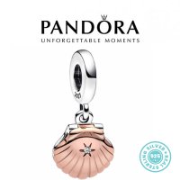 Талисман Pandora Пандора сребро 925 Rose Gold Clam Treasure. Колекция Amélie, снимка 2 - Гривни - 42317532