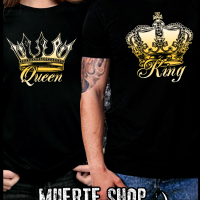 Тениски с щампи за двойки, комплект QUEEN AND KING CROWNS, снимка 1 - Тениски - 36142932