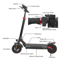НОВА с гаранция 600W 40km/h до 150 кг Електрическа тротинетка скутер, снимка 4 - Велосипеди - 42721789