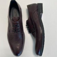  Мъжки кожени официални обувки - Кафяви - 43, снимка 1 - Официални обувки - 41539298