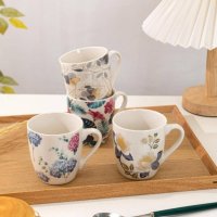 Порцеланова чаша за чай 300ML - флорални мотиви, снимка 1 - Чаши - 44179419