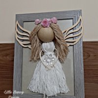 Декорирана рамка с ангел, снимка 4 - Коледни подаръци - 38649917