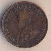 Британски Хондурас = Белиз 1 цент 1914 година, тираж 175 хиляди, снимка 2 - Нумизматика и бонистика - 40046056