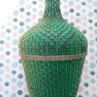 Стара дамаджана 15 литра зелено стъкло, снимка 7 - Буркани, бутилки и капачки - 39734006