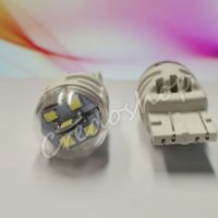 Комплект LED Диодни Габаритни Крушки,T20 с две светлини 10W Бели 6000К, снимка 2 - Аксесоари и консумативи - 41161661
