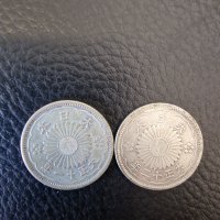 Япония 50 сен 1922.23.24.25.26 години  пълна колекция от Тайшо ера сребърни монети от колекция, снимка 3 - Нумизматика и бонистика - 44508335