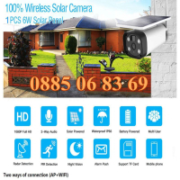 Соларна безжична камера WiFi IP 2MP, камера 1080P Full HD, снимка 2 - IP камери - 44584602