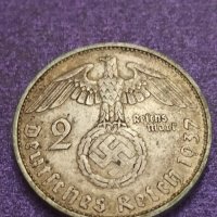 2 Марки сребро Трети Райх 1937, снимка 2 - Нумизматика и бонистика - 41541891