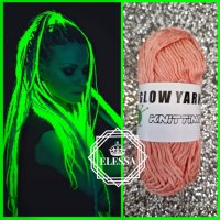 Удивително Светещо Влакно / Прежда за Коса - GLOW Yarn Hair Braids! КОД : glow2 💗 👑 💋, снимка 1 - Аксесоари за коса - 41714743