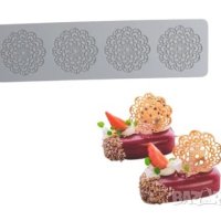 6 Цветя цвете дантела силиконов килим молд форма украса торта с фондан шоколад гъмп, снимка 1 - Форми - 44246927