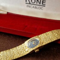 RONE Швейцарски Часовник Дамски Swiss Made INCABLOC Колекционерски Гривна Винтидж, снимка 1 - Дамски - 41564752