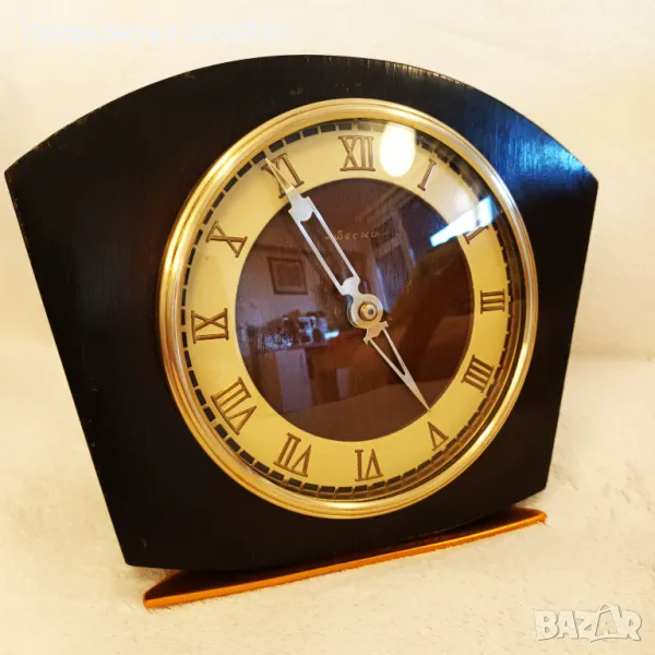 Стар каминен часовник ВЕСНА СССР работещ, снимка 1