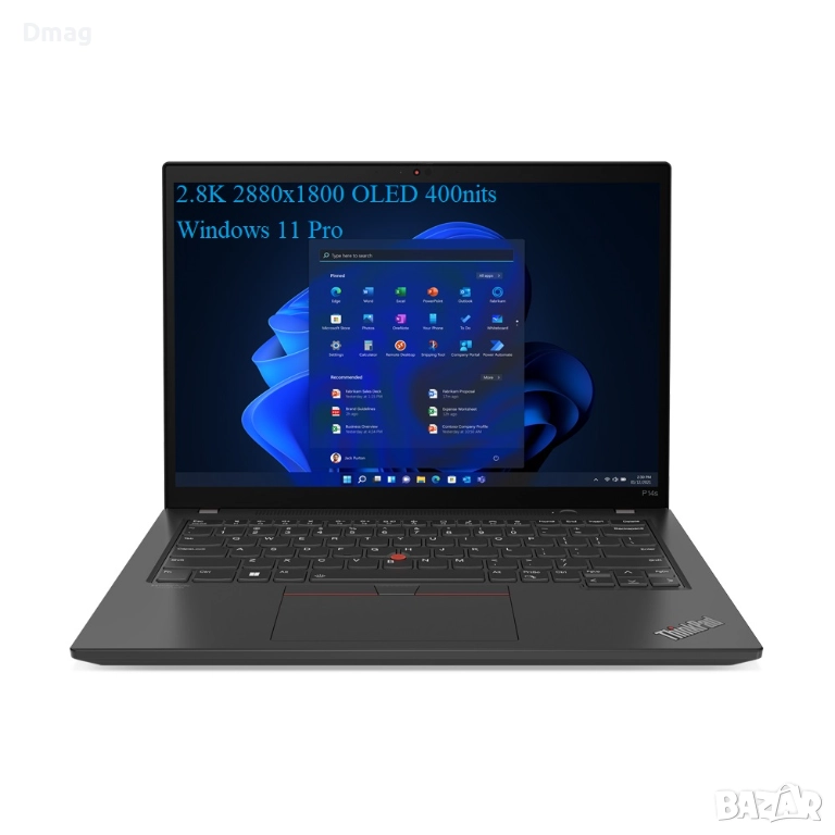 14" 2.8k ThinkPad P14s / i5-1340P / 32GB DDR5/ 512GB SSD /W11Pro, снимка 1