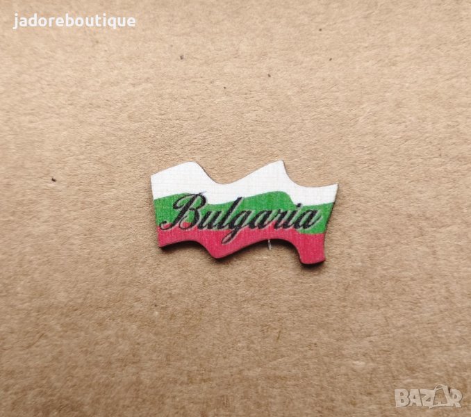 Дървен елемент плочка флаг България, снимка 1