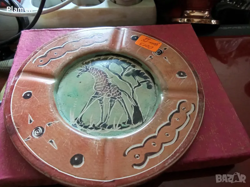 Малък теракотен африкански пепелник , снимка 1