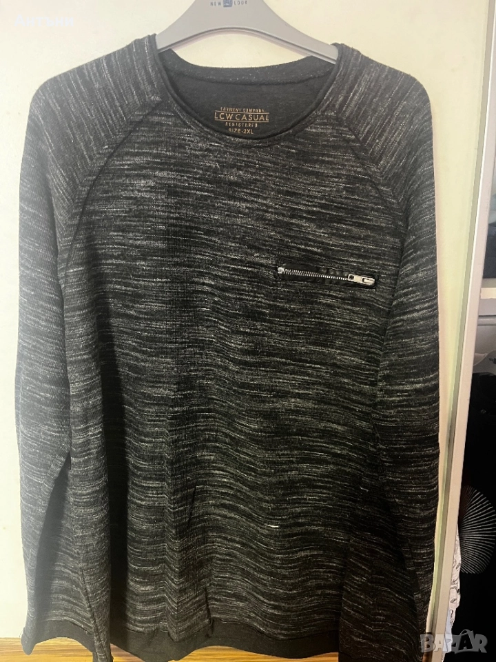 Сива блуза с дълъг ръкав, снимка 1