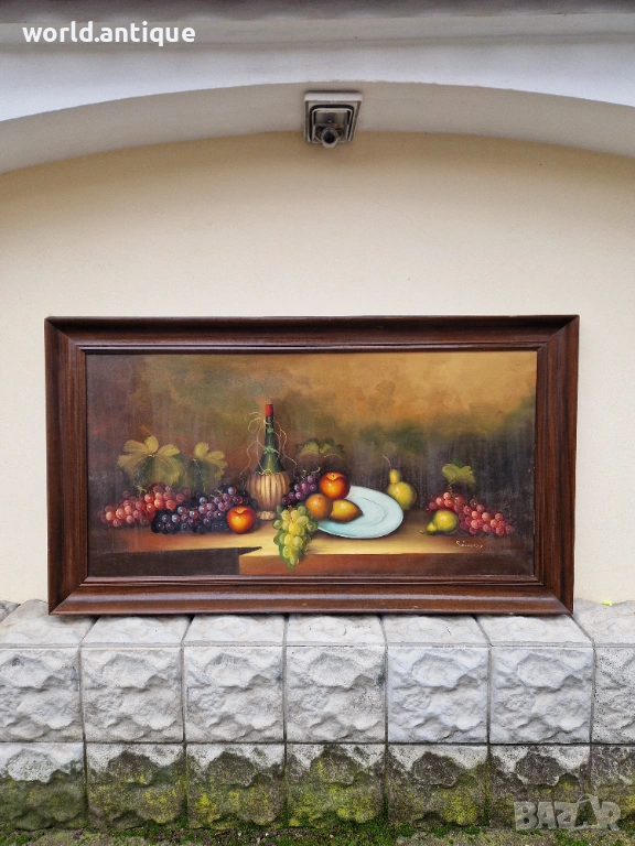 Натюрморт огромен авторски масло върху платно , снимка 1